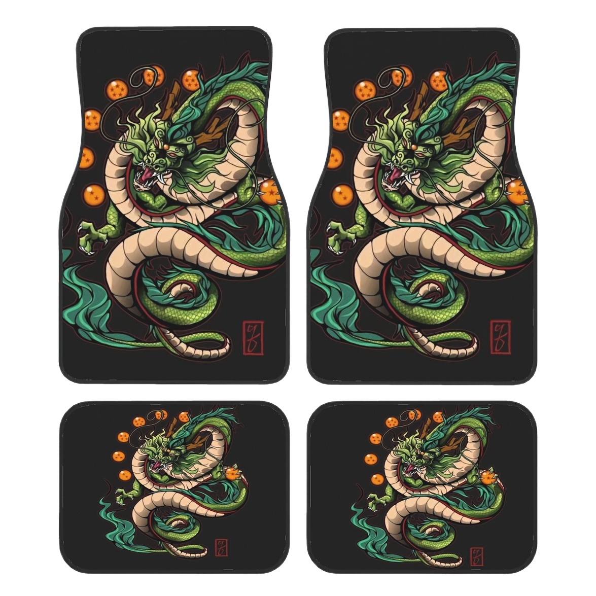 Interior Design Degree - 4pcs Dragon King Design Car Mats,