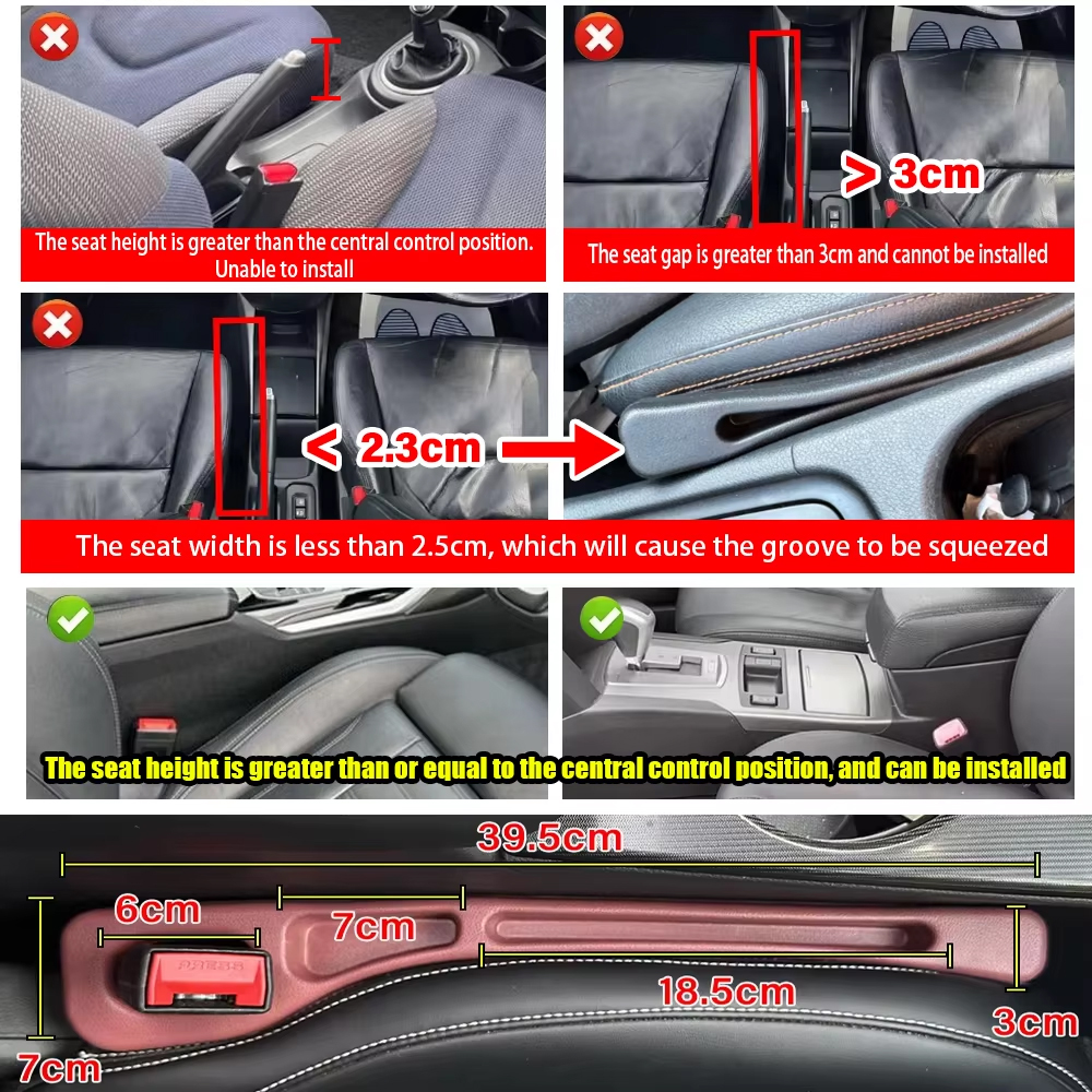 2pcs Car Seat Gap Filler, Dual - Interior Design Degree のレビューと価格