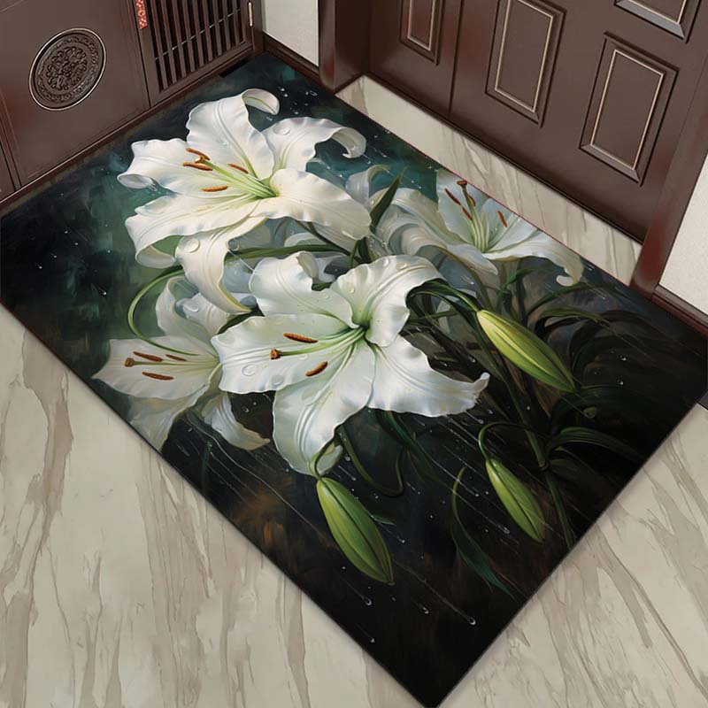 Elegant White Lily Rug for Liv - Interior Design Living Room Ideas のレビューと価格
