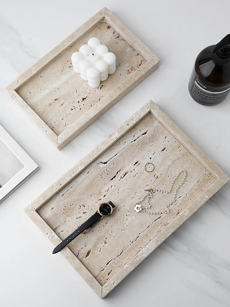 Minimalism Marble Tray for Per - Travertine Tray Oval のレビューと価格