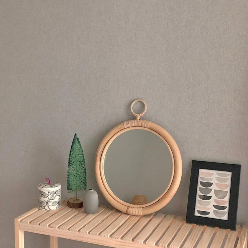 ‌Boho Rattan Wall Mirror Handw - Rattan Mirror Round のレビューと価格