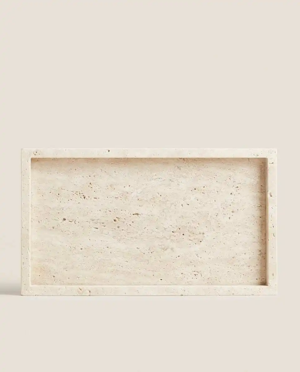 Wabi-Sabi Style Yellow Travert - Travertine Tray Oval のレビューと価格