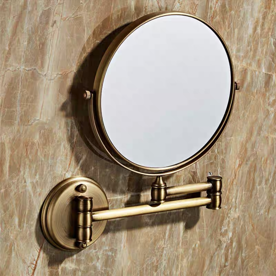 Black/Gold Brass Bathroom Mirr - Rattan Mirror Round のレビューと価格