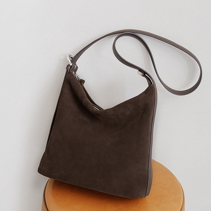 Women's Bucket Bag Suede Leath - Interior Design Vintage Style のレビューと価格