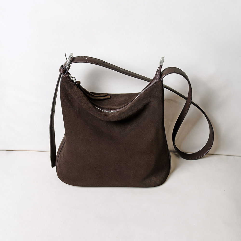 Women's Bucket Bag Suede Leath - Interior Design Vintage Style のレビューと価格