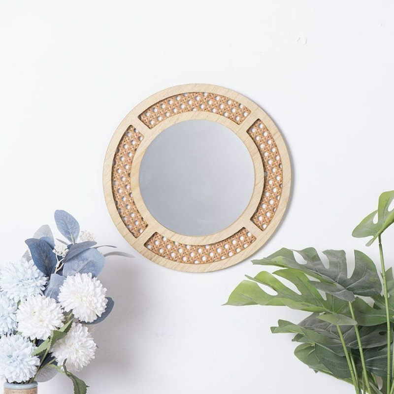 Creative Decorative Mirror Han - Rattan Mirror Round のレビューと価格