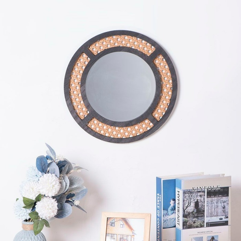 Creative Decorative Mirror Han - Rattan Mirror Round のレビューと価格