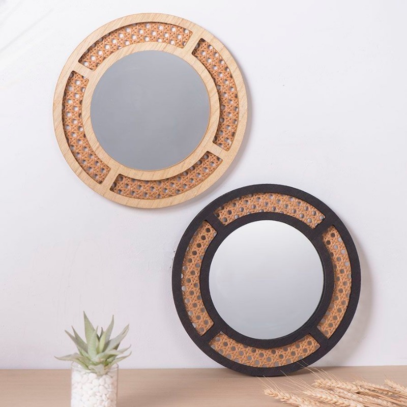 Creative Decorative Mirror Han - Rattan Mirror Round のレビューと価格