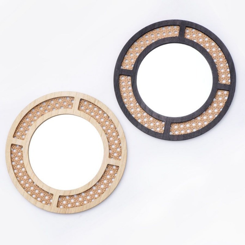 Creative Decorative Mirror Han - Rattan Mirror Round のレビューと価格