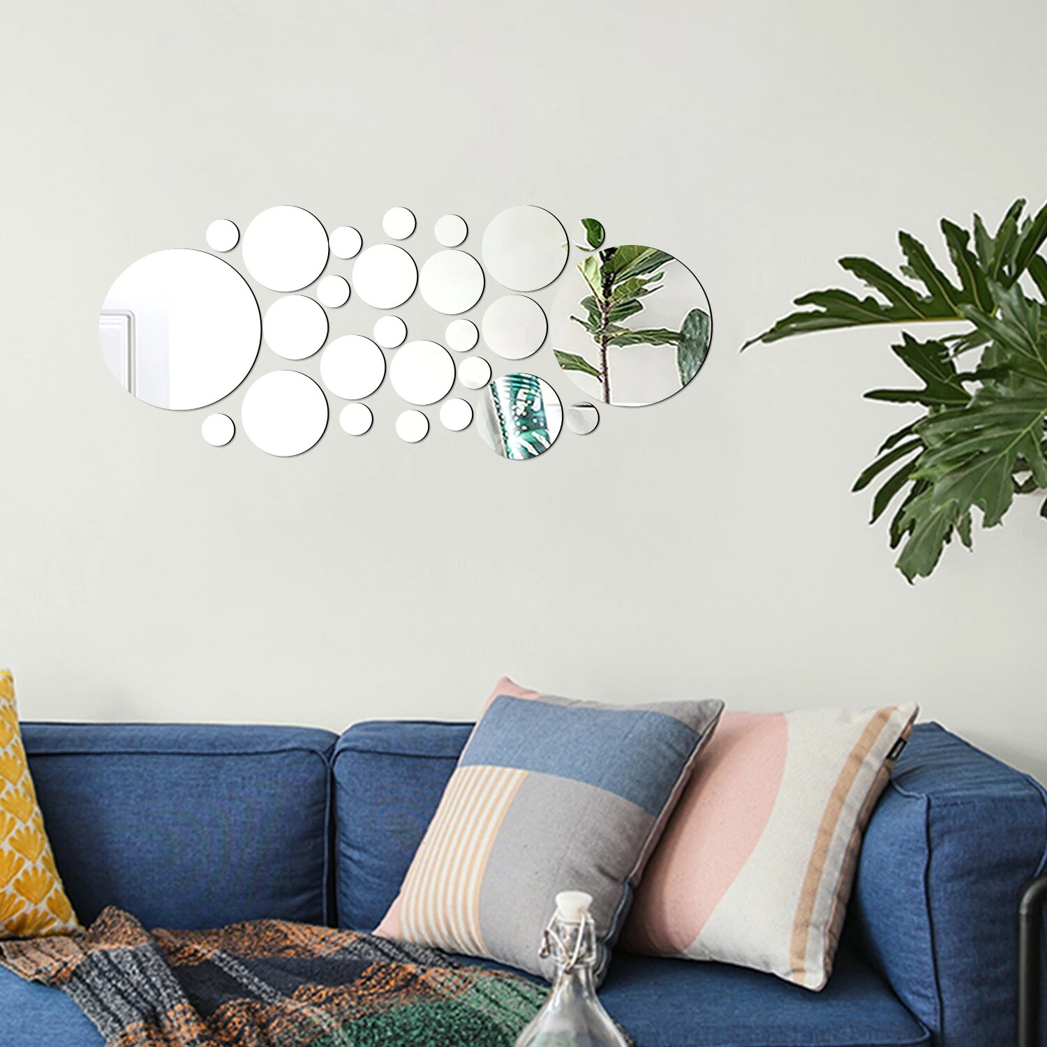 26PCS Geometric Circular Cryst - Rattan Mirror Round のレビューと価格