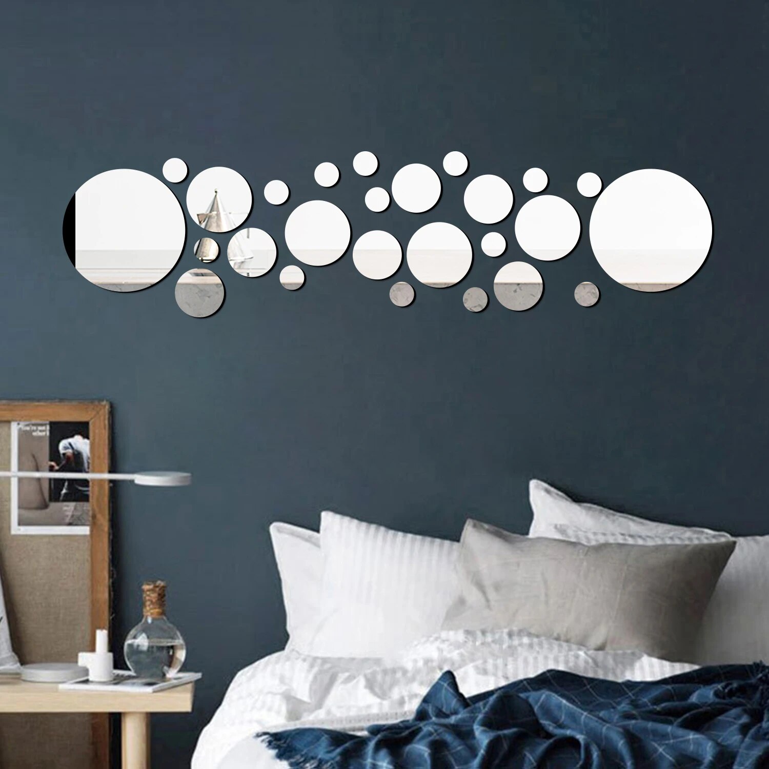 26PCS Geometric Circular Cryst - Rattan Mirror Round のレビューと価格