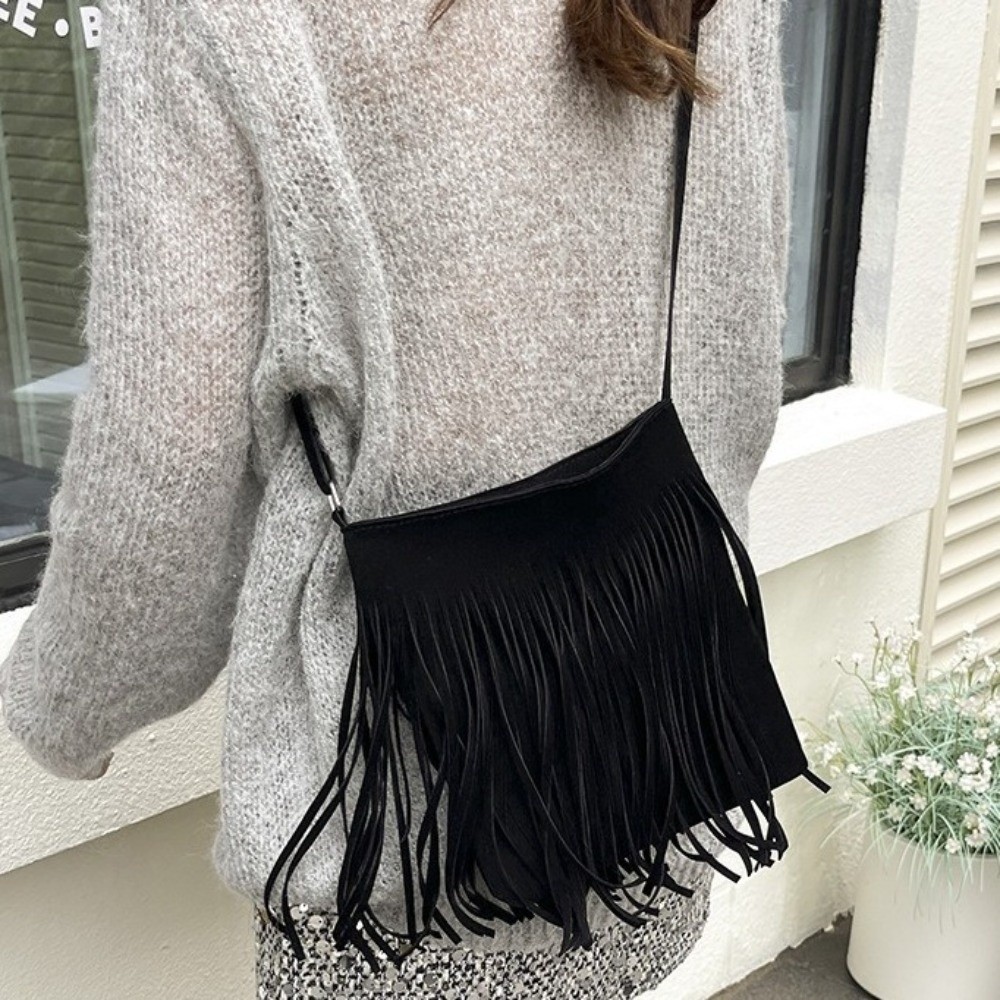 Retro Tassel Saddle Bag Large  - Interior Design Vintage Style のレビューと価格