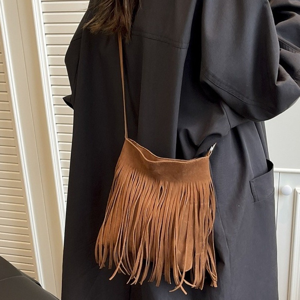 Retro Tassel Saddle Bag Large  - Interior Design Vintage Style のレビューと価格