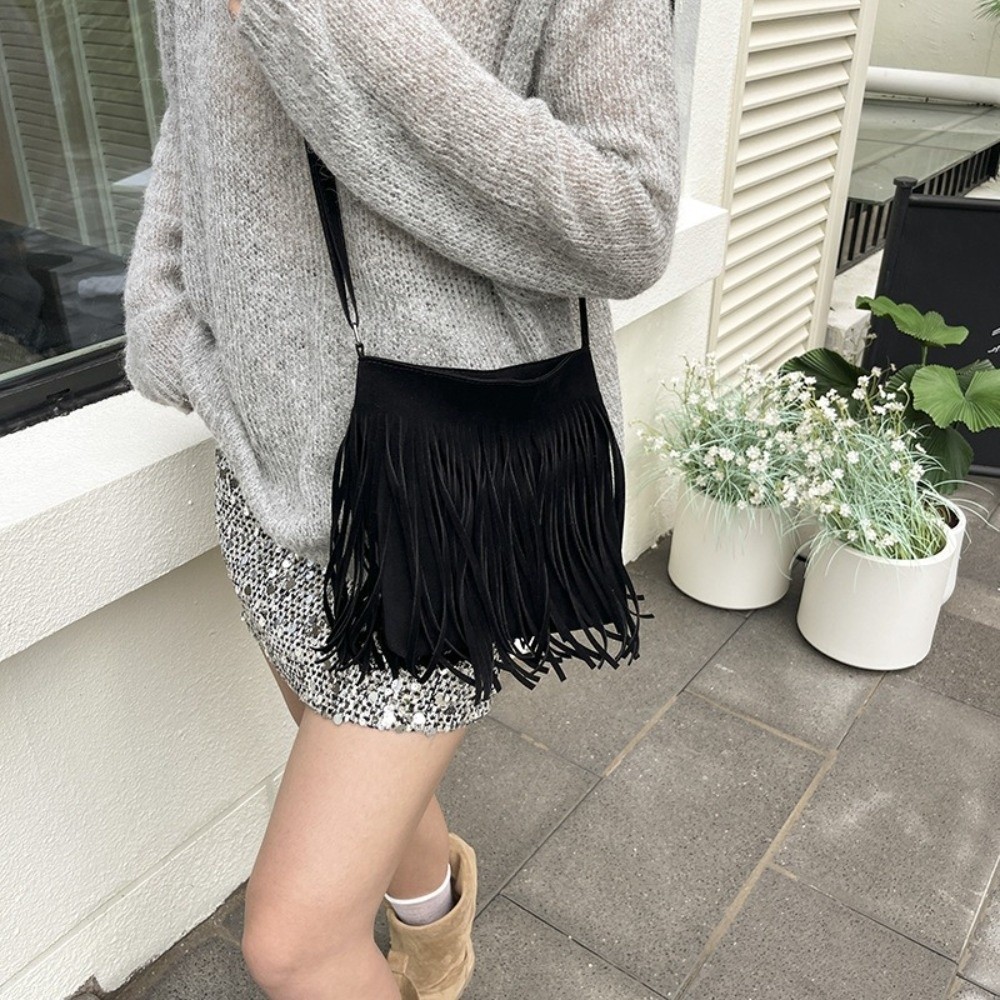Retro Tassel Saddle Bag Large  - Interior Design Vintage Style のレビューと価格