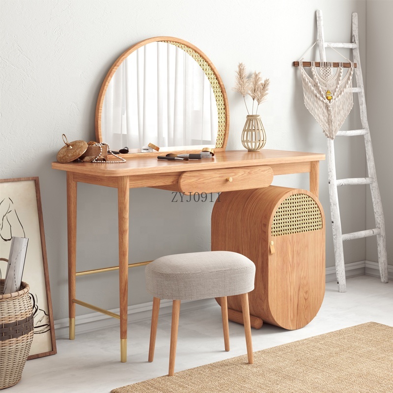Bedroom furniture rattan decor - Rattan Mirror Round のレビューと価格
