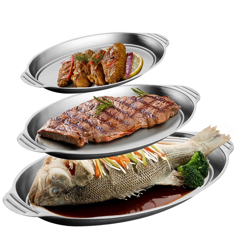 3pcs/6pcs Stainless Steel Serv - Travertine Tray Oval のレビューと価格