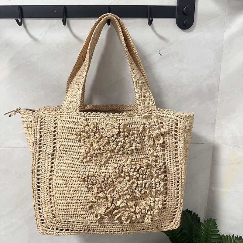 Summer Flower Woven Tote Bag B - Interior Design Bali のレビューと価格