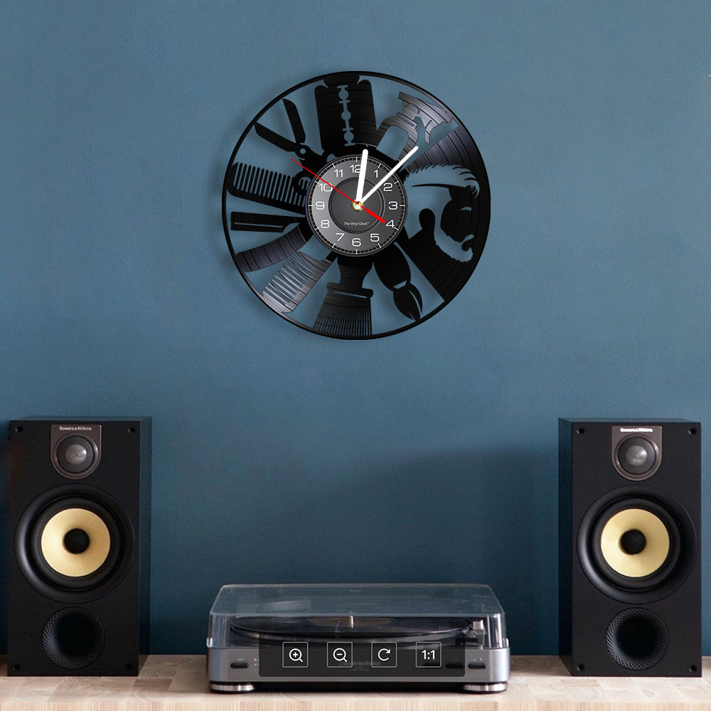 Hair Salon Tools Wall Clock Ba - Interior Design Living Room Ideas のレビューと価格