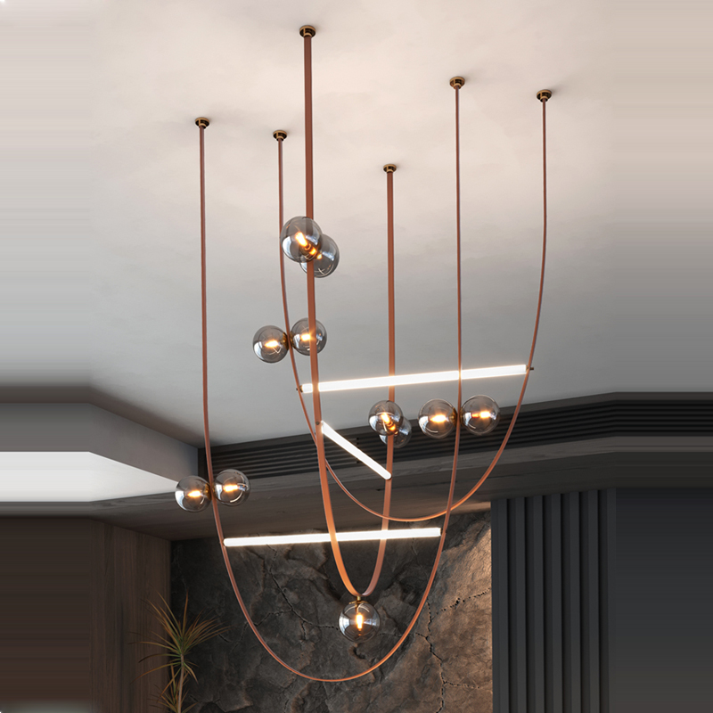 American LED Leather Chandelie - Interior Design Living Room Ideas のレビューと価格