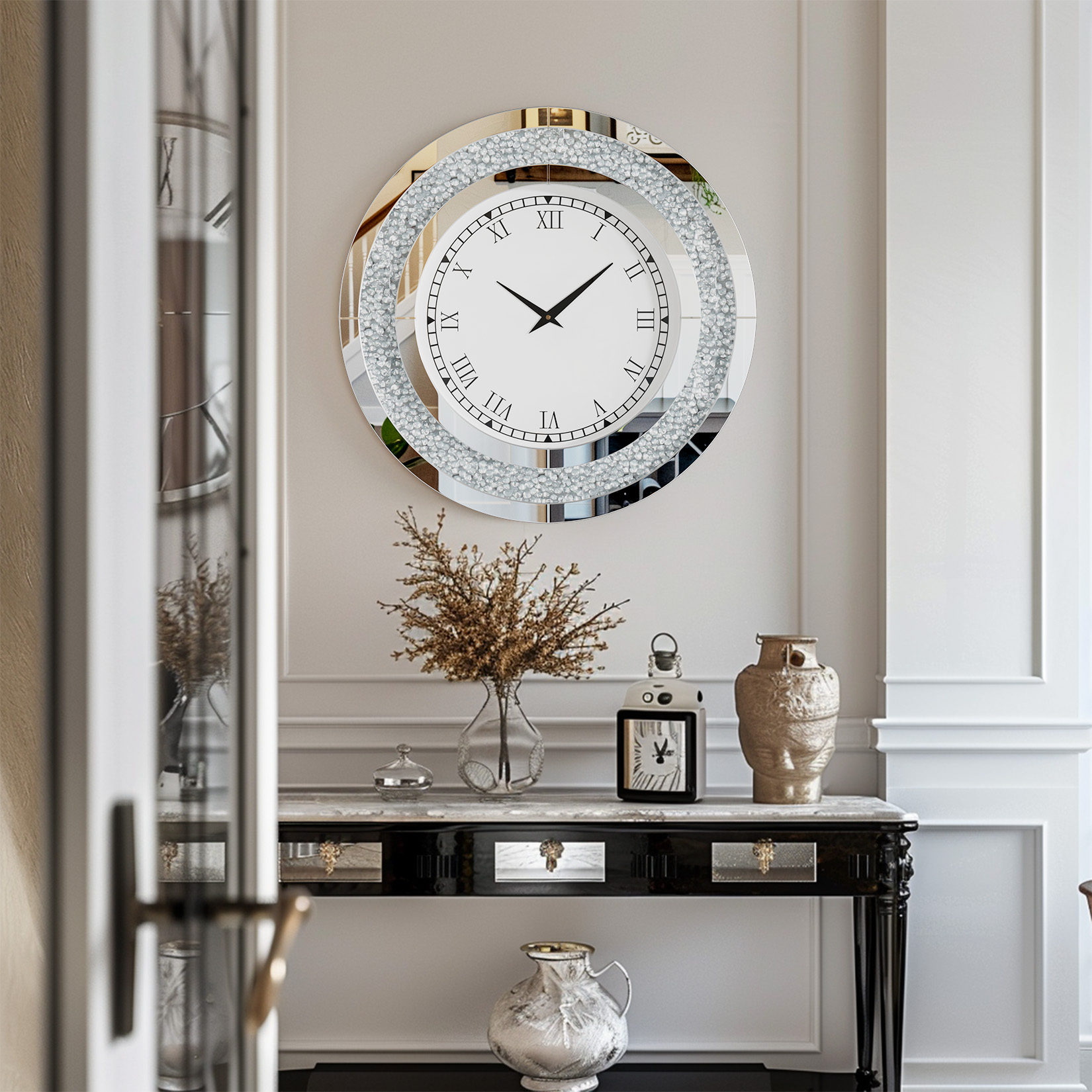 Silver,Tawny Tinted Round Mirr - Rattan Mirror Round のレビューと価格