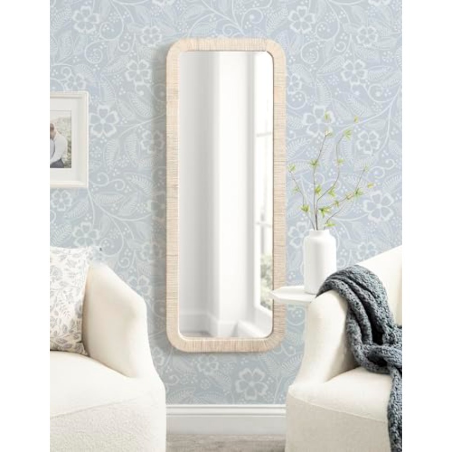 Rahfy Boho Rectangle Rattan Wa - Rattan Mirror Round のレビューと価格