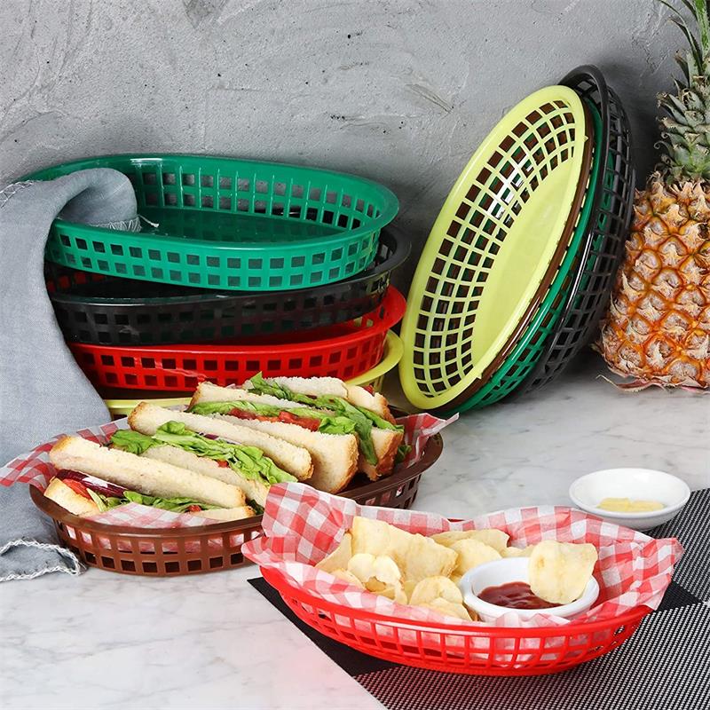 6-12Pcs Fast Food Baskets Plas - Travertine Tray Oval のレビューと価格