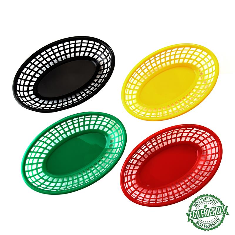 6-12Pcs Fast Food Baskets Plas - Travertine Tray Oval のレビューと価格