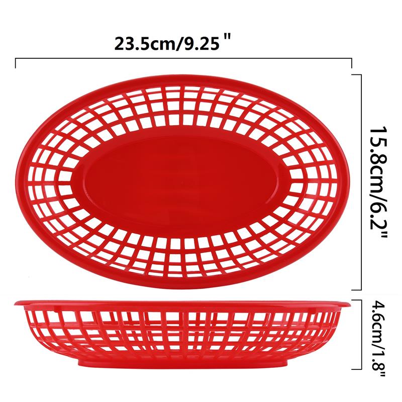 6-12Pcs Fast Food Baskets Plas - Travertine Tray Oval のレビューと価格