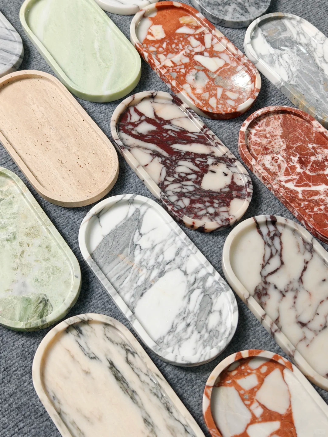 Handmade Luxurious Calacatta P - Travertine Tray Oval のレビューと価格
