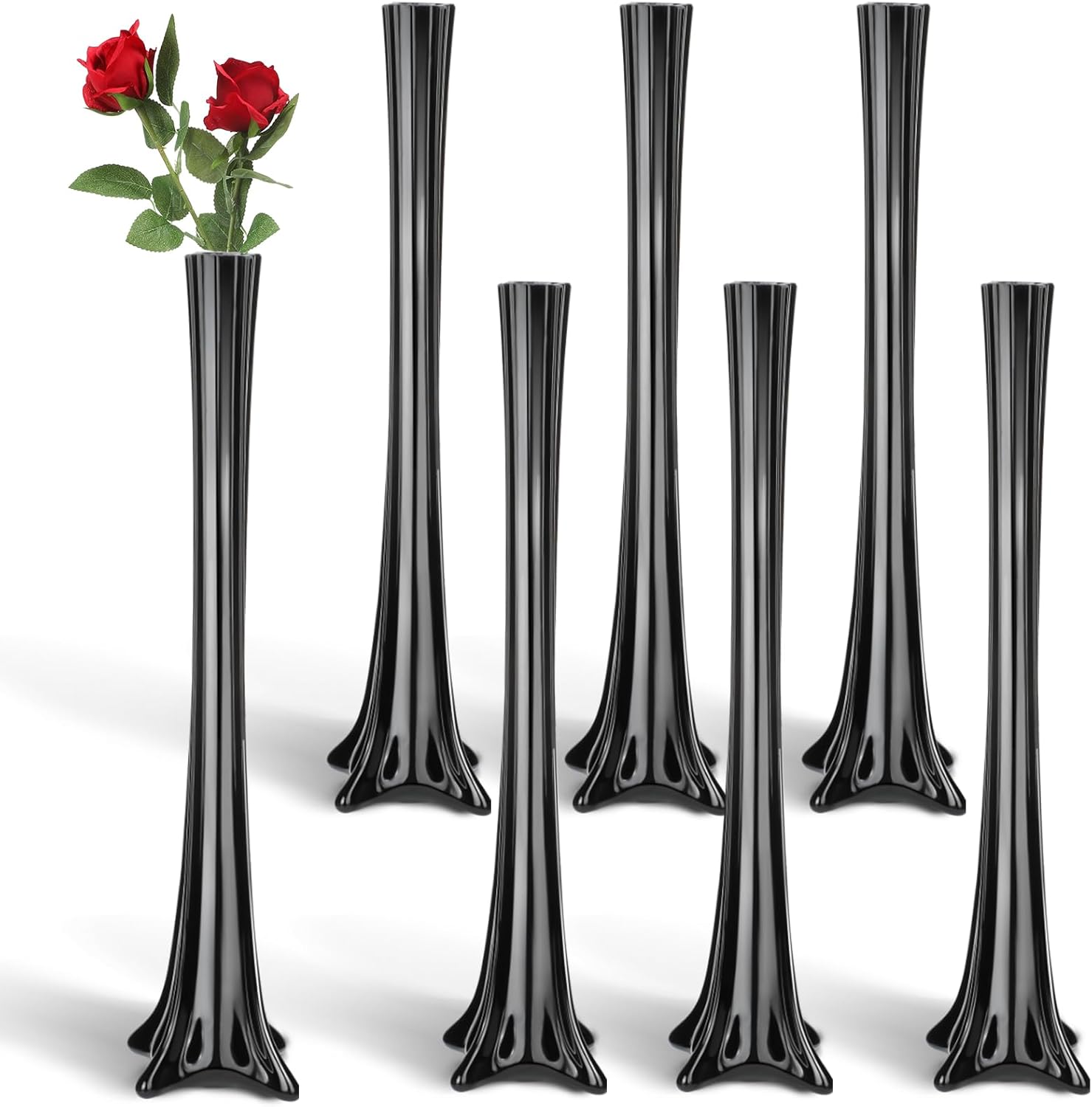 6 Pcs Eiffel Tower Vases 16 In - Fluted Vase Tall のレビューと価格