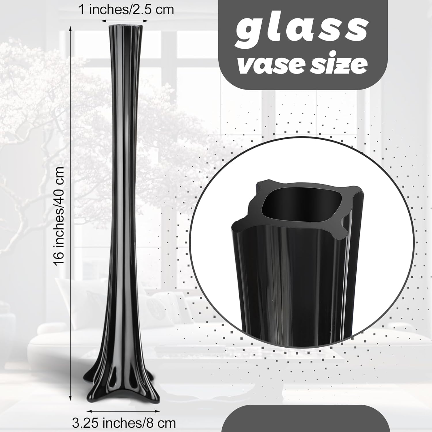 6 Pcs Eiffel Tower Vases 16 In - Fluted Vase Tall のレビューと価格