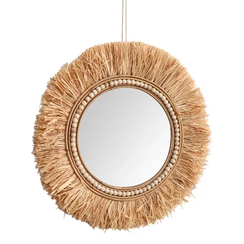 Rattan Decorative Mirrors for  - Rattan Mirror Round のレビューと価格