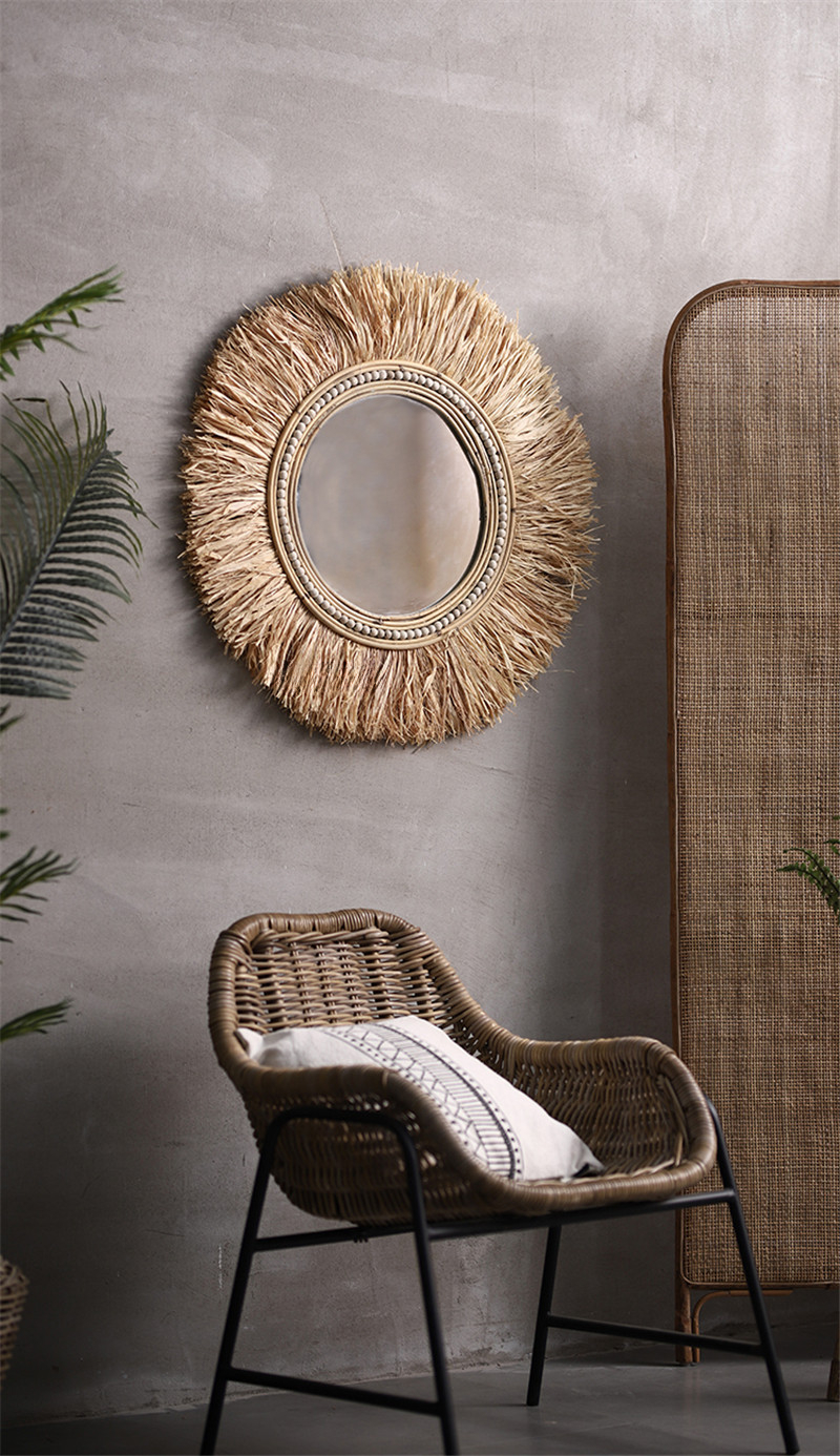 Rattan Decorative Mirrors for  - Rattan Mirror Round のレビューと価格
