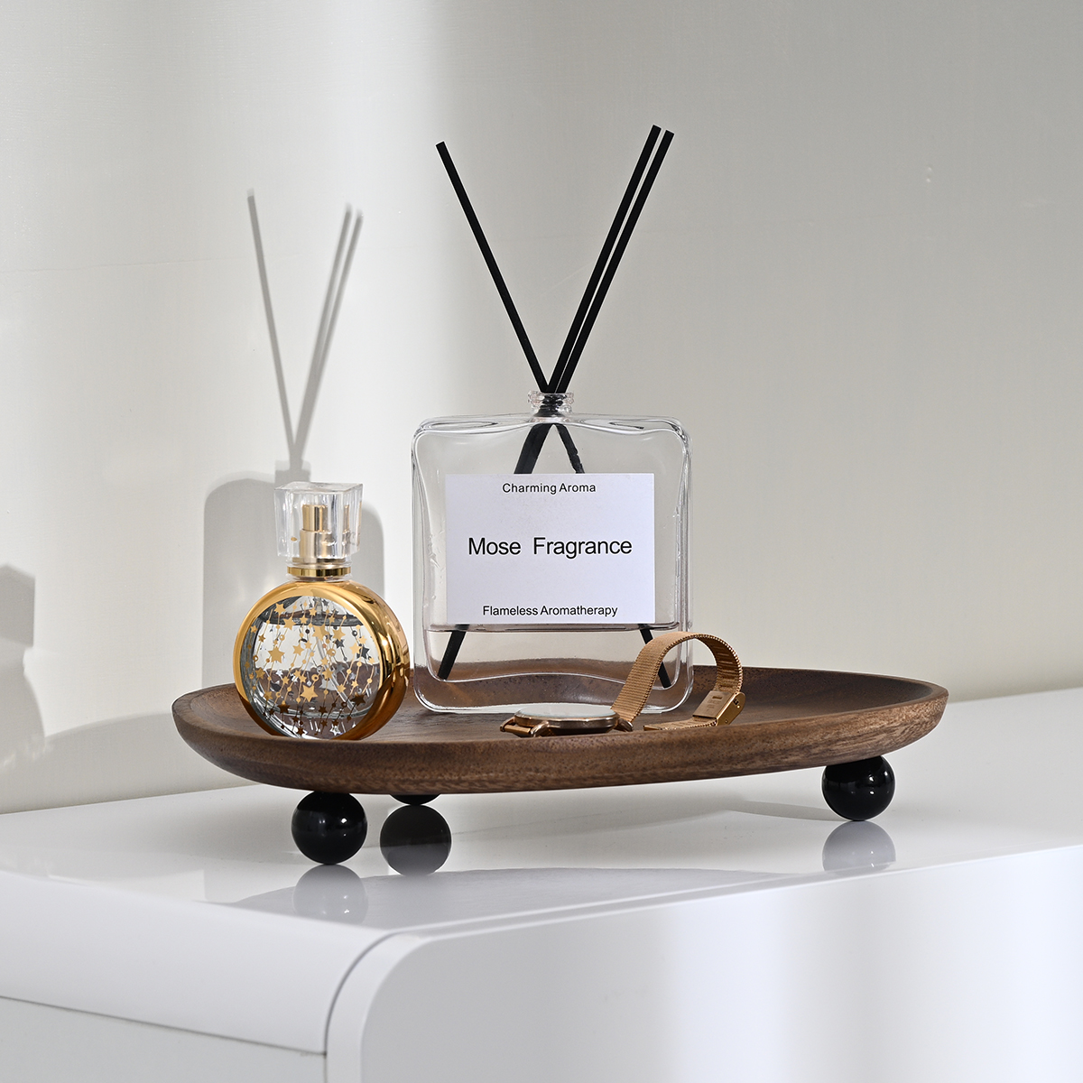 Wooden Oval Irregular Tray, Mu - Travertine Tray Oval のレビューと価格
